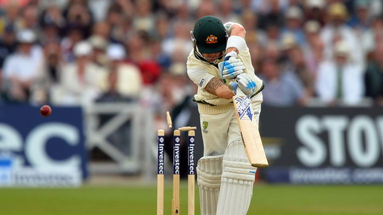 Michael Clarke: Australia captain bowled by James Anderson