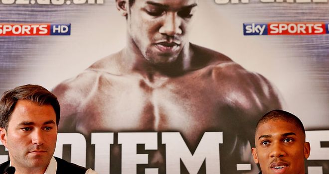 Anthony Joshua with professional promoter Eddie Hearn
