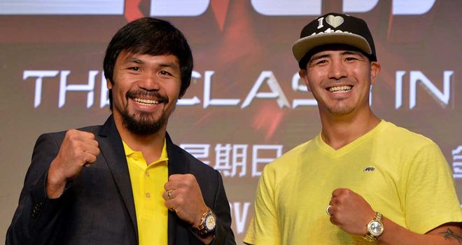 Manny Pacquiao (right) will fight Brandon Rios (left) in Macao later this year