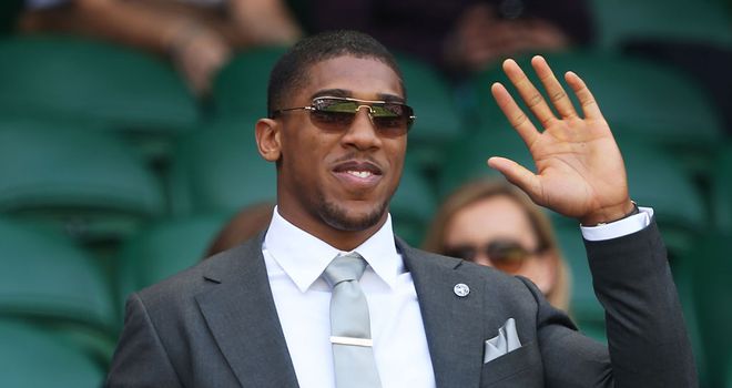 Anthony Joshua at Wimbledon earlier this year