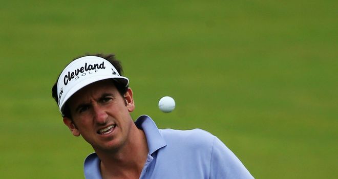 Gonzalo chips during the US Open at Merion where he finished tied 10th