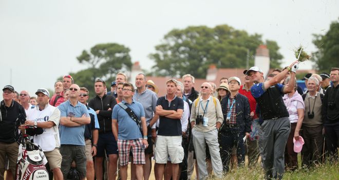 Paul Lawrie attracted an appreciative gallery for his early round of 70
