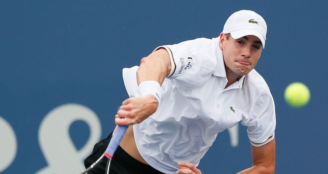 John Isner: Hammered down 21 aces in his semi-final victory over Lleyton Hewitt