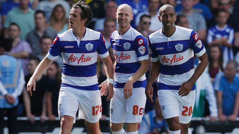 Andrew Johnson: Celebrates scoring the winning goal for QPR