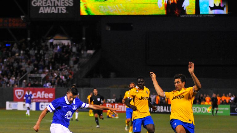 Kevin Mirallas: On the mark for Everton in San Francisco