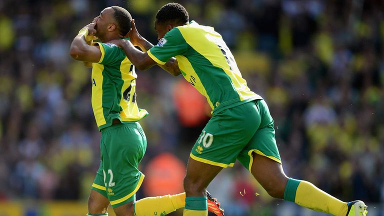 Nathan Redmond: Celebrates scoring the winning goal for Norwich