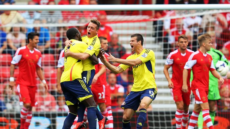 Emanuele Giaccherini: Celebrates his first Sunderland goal