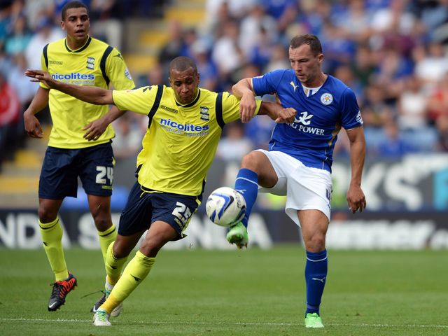 Matt Green and Danny Drinkwater tangle.