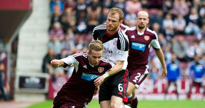 Hearts: Came out on top in a feisty clash at Tynecastle
