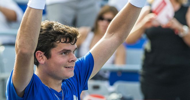 Milos Raonic: Battled his way into the semi-finals of the Rogers Cup