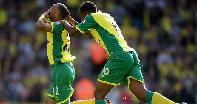Nathan Redmond: Celebrates scoring the winning goal for Norwich