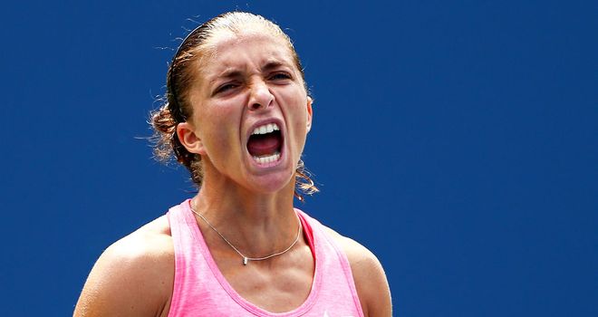 Sara Errani was knocked out in straight sets