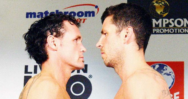 Daniel Geale and Darren Barker come face to face at their weigh in