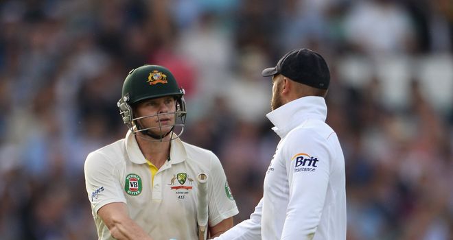 Steve Smith: Leaves the field after his 138 not out in the fifth Ashes Test