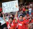 United fans were supportive of Rooney on Monday night