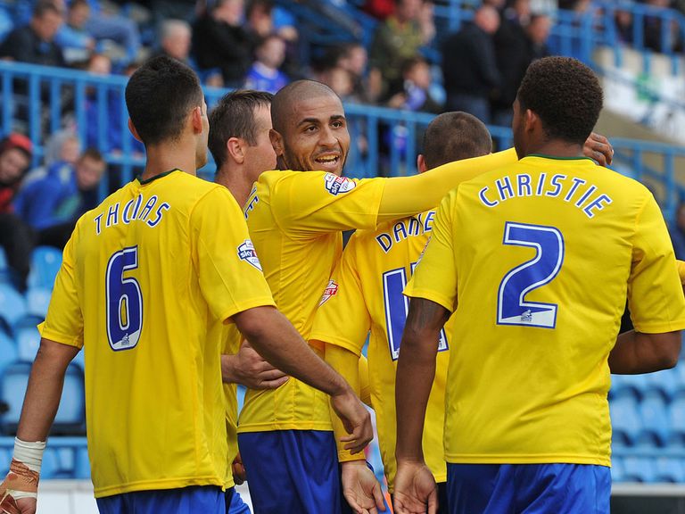 Coventry celebrate during their win at Carlisle
