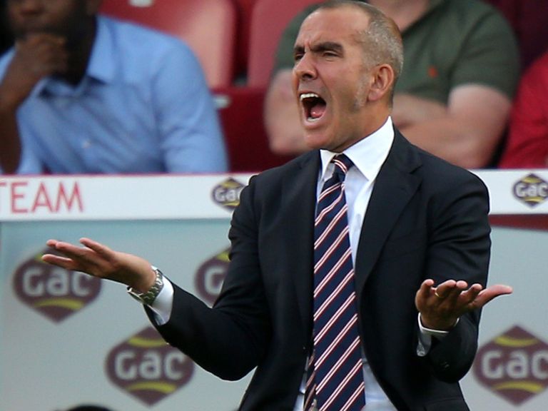 Paolo Di Canio shows his frustration.