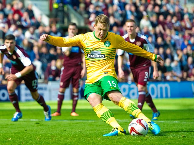 Kris Commons gives Celtic the lead from the penalty spot