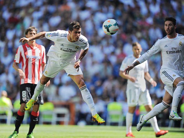 Cristiano Ronaldo scores for Real Madrid.