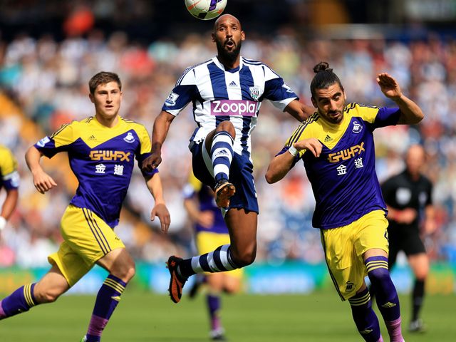 Nicolas Anelka in action for West Brom.