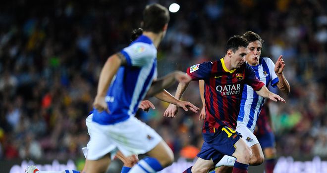 Lionel Messi in action for Barcelona.