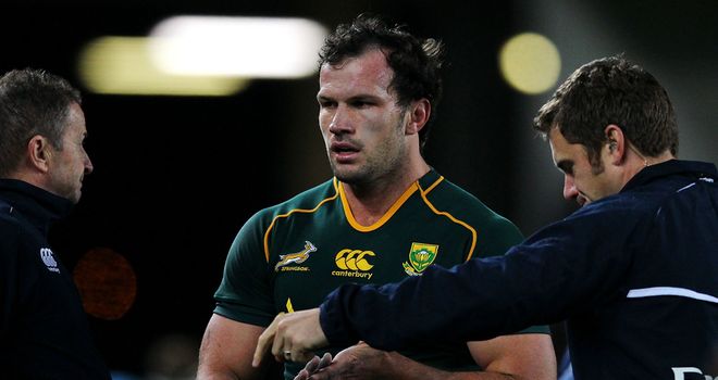 Du Plessis: Sent off after just 42 minutes in Auckland