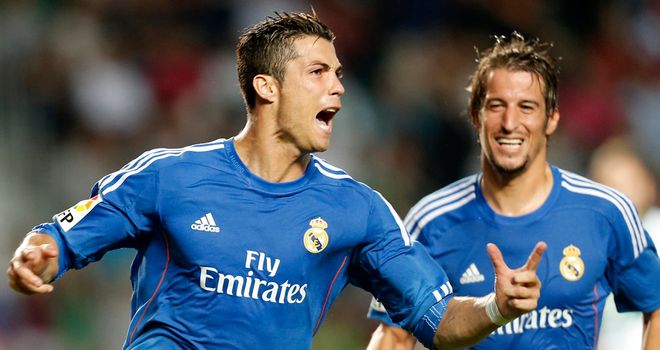 Cristiano Ronaldo: Celebrates Real Madrid's late winner