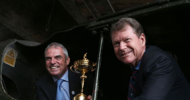 Ryder Cup captains Paul McGinley (left) and Tom Watson