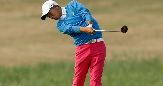 Ye Wo-cheng competing in the Volvo China Open as a 12-year-old