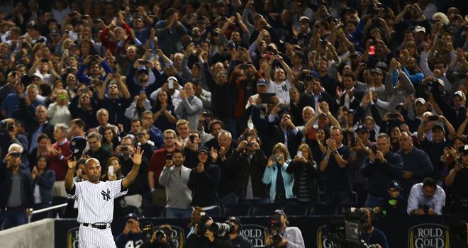 Mariano Rivera: Receives a standing ovation from the New York Yankees fans