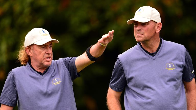 Thomas Bjorn (r) took part in the Seve Trophy at the start of the month