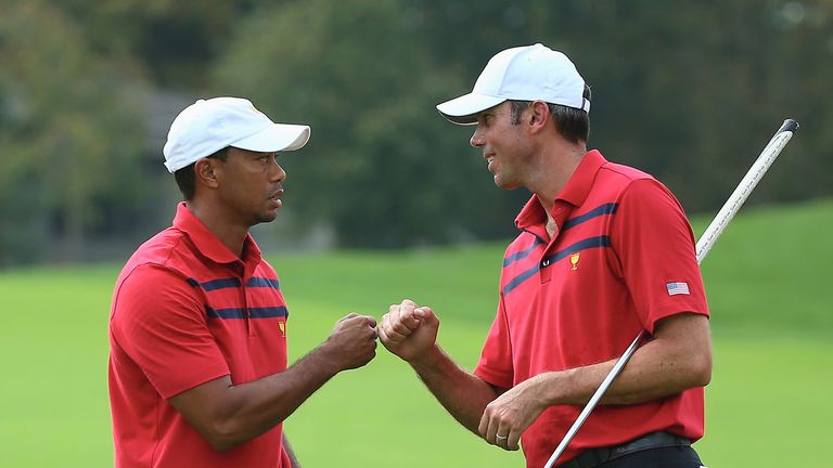 Woods and Kuchar: Made it three wins out of three by securing victory in Saturday's fourballs