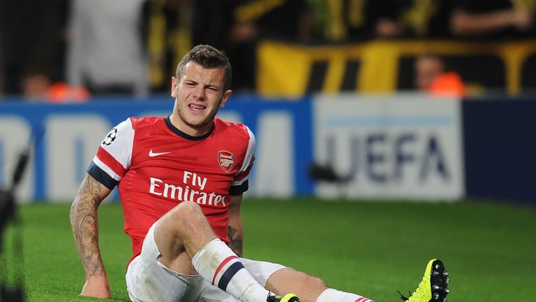 Jack Wilshere and Theo Walcott look unlikely to feature for Arsenal against Borussia Dortmund