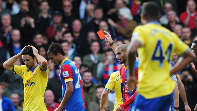 Mikel Arteta: Arsenal midfielder believes red card was wrong