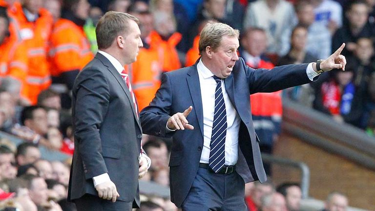 Brendan Rodgers and Harry Redknapp on the touchline last season