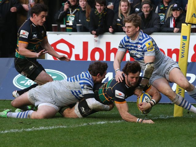 Ben Foden touches down for Northampton