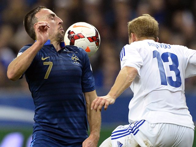 Franck Ribery in action for France