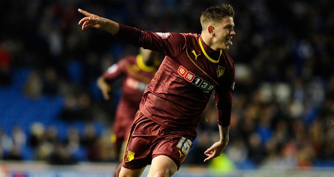 Sean Murray: Celebrates putting Watford ahead in the first half