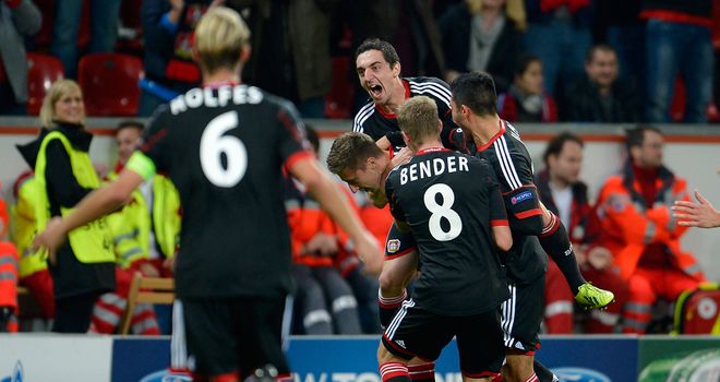 Jens Hegeler: Celebrates his winning goal against Real Sociedad