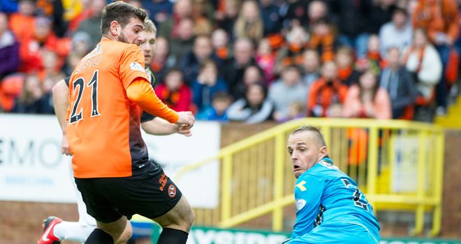 Nadir Ciftci: Dundee United striker scores the first goal in a 4-0 win over St Mirren