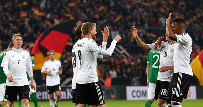 Andre Schurrle bagged a hat-trick as Germany defeated Sweden 5-3