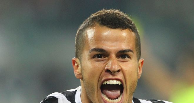 Sebastian Giovinco celebrates for Juventus
