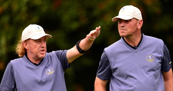 Thomas Bjorn (r) took part in the Seve Trophy at the start of the month