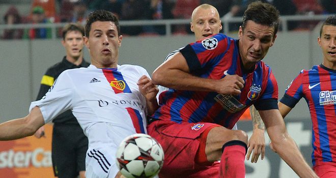 Match action from Steaua v Basel