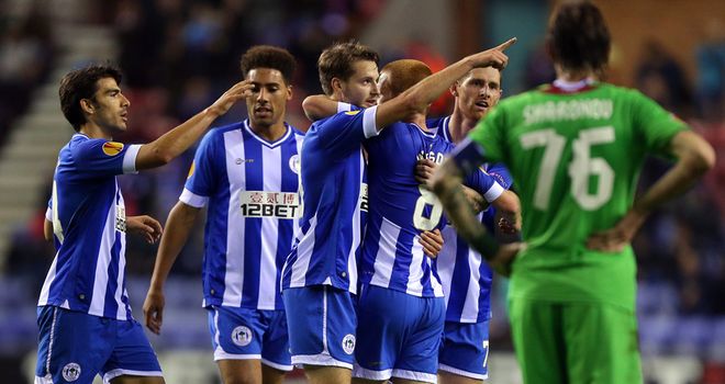 Nick Powell: Celebrates his equaliser