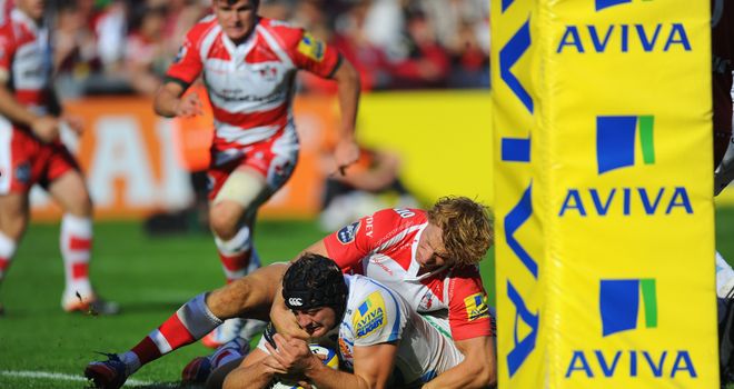 Dean Mumm: Scored the second of Exeter's two tries