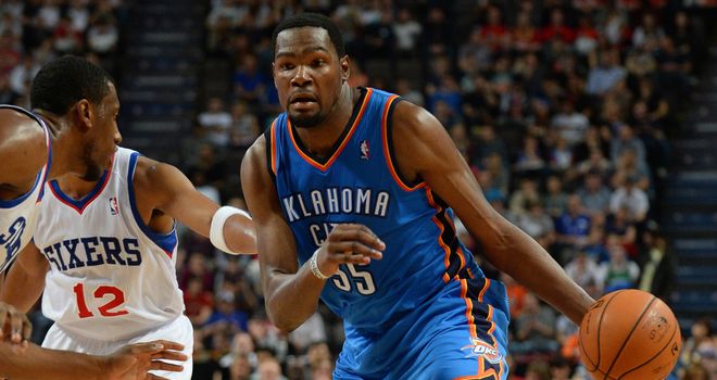 Oklahoma City Thunder's Kevin Durant enjoyed playing in Manchester