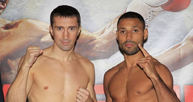 Senchenko and Brook were both right on the mark at Friday's weigh-in (Pic Lawrence Lustig)