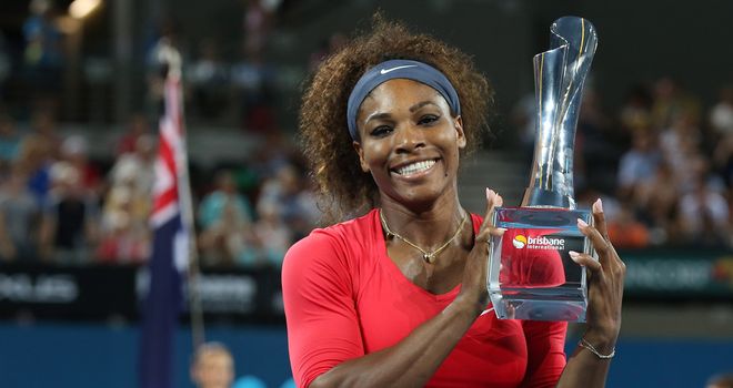 Serena Williams will defend her title in Brisbane in January