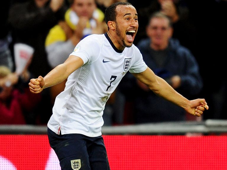 Andros Townsend: Celebrates scoring on his England debut
